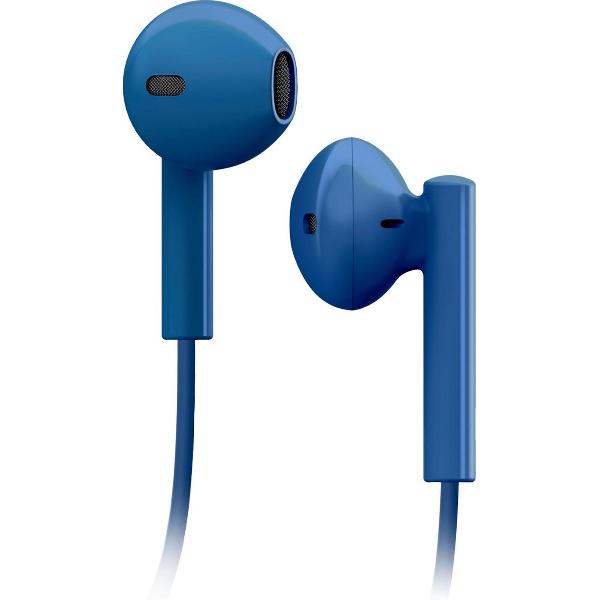 SBS Stereo earset Lightning connector blauw