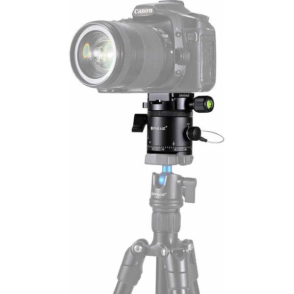 PULUZ Aluminium Panoramische 360 â€‹â€‹graden indexering Rotator Balhoofd met Quick Release Plate voor Camera Statiefkop