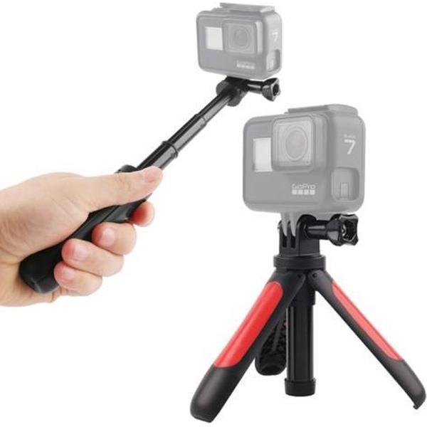 GP446 multifunctioneel mini vast statief voor GoPro HERO9 Black / HERO8 Black / 7/6/5/5 sessie / 4 sessie / 4/3 + / 3/2/1, DJI Osmo Action, Xiaoyi en andere actiecamera's (rood)