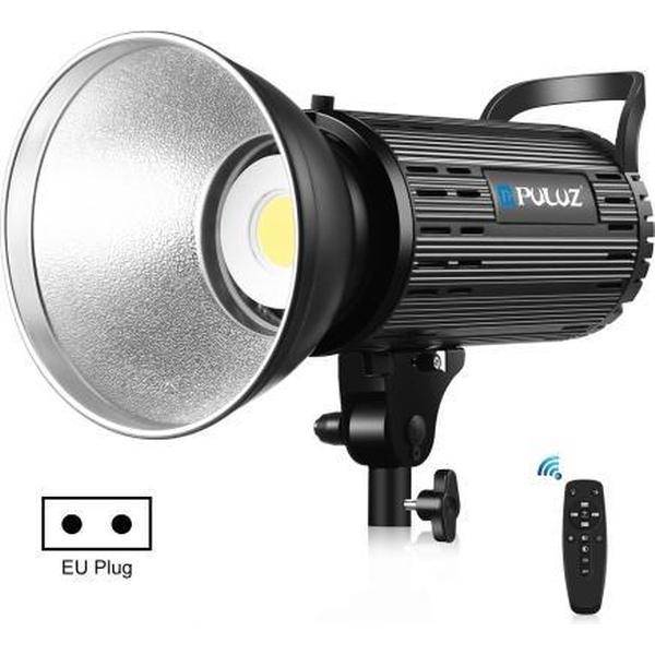 PULUZ 150W Studio videolamp 5600K Monochromatische temperatuur Ingebouwd warmteafvoersysteem met afstandsbediening (EU-stekker)
