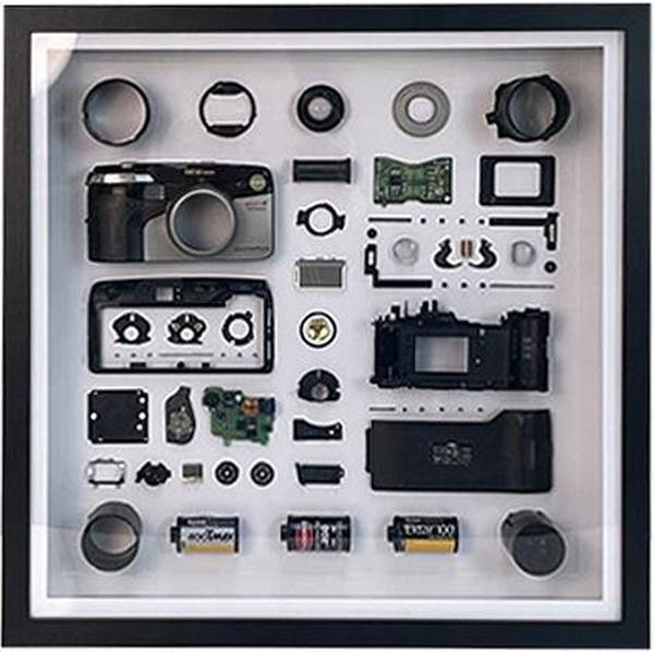 Niet-werkend display Mechanische 3D-filmcamera Montage van vierkant fotolijstje Demonteer specimenframe, model: stijl 1, levering van willekeurig cameramodel