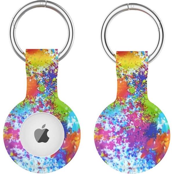 Apple AirTag Sleutelhanger Siliconen Bescherm Hoes Graffiti Print