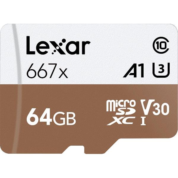 Lexar Professional 667x microSDXC UHS-I Card flashgeheugen 64 GB Klasse 10