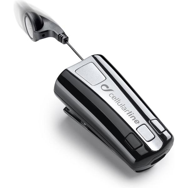 Cellularline BTCLIPARDP hoofdtelefoon/headset In-ear Zwart, Zilver