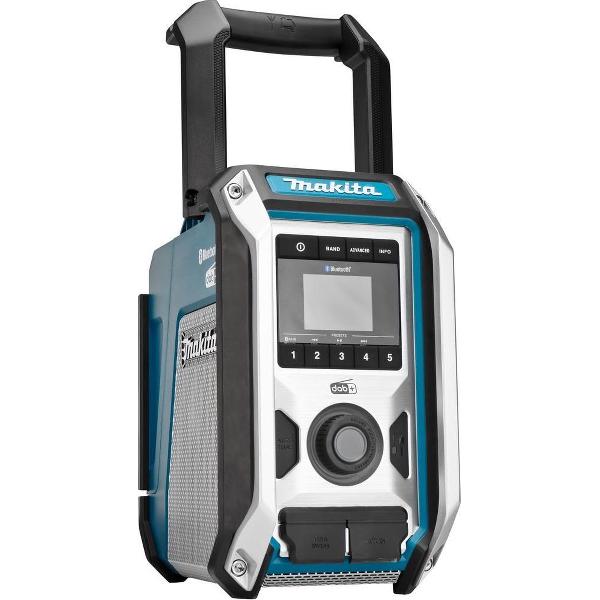 Makita DMR115 accu bouwradio - FM DAB/DAB+ Bluetooth - Bass subwoofer - voor 10,8/12V CXT & 14,4/18V LXT accu's en 230V netstroom