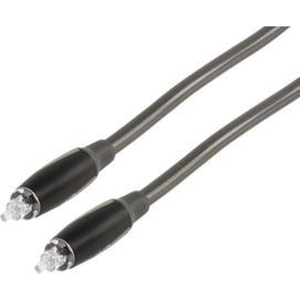 High-end optische kabel met oplichtende ronde pluggen 1,00 m