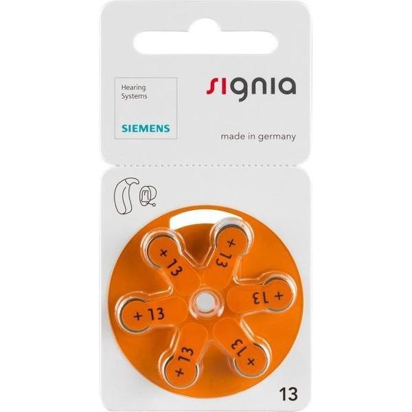6x Siemens 13MF Hg 0% Gehoorapparaat batterijen