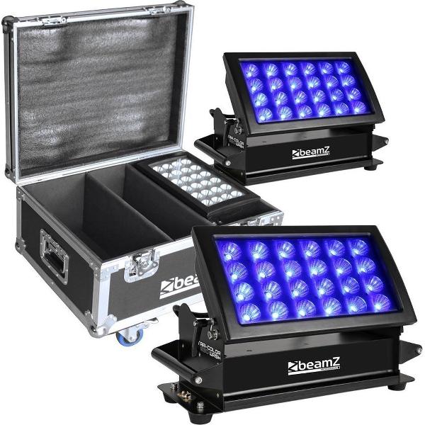 Twee stuks BeamZ Star-Color 360 in flightcase