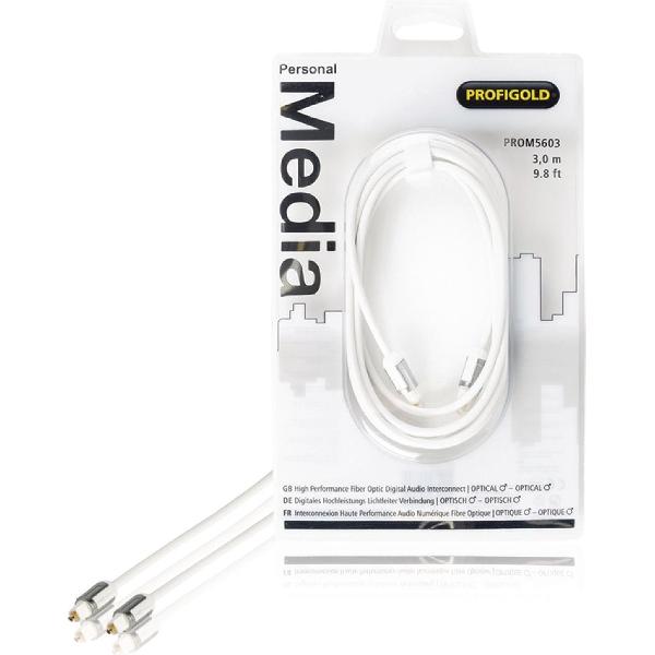 Profigold PROM5603 Glasvezel kabel 3 m TOSLINK Wit