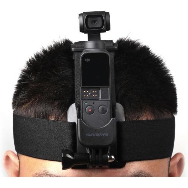 Sunnylife OP-Q9175 elastische verstelbare hoofdbandbevestigingsriem met adapter voor DJI OSMO-zak (zwart)