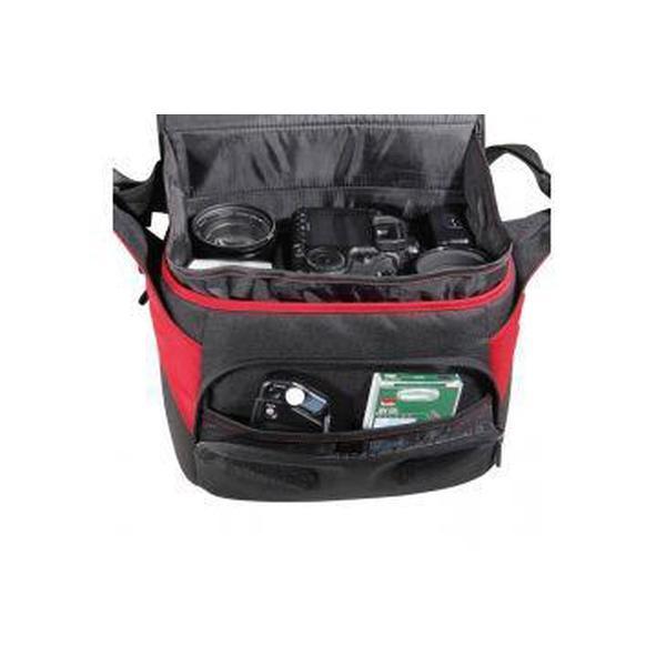 Vanguard Pampas 25 Messenger Veilige en veelzijdige cameratas.32x21x28 cm Zwart Rood