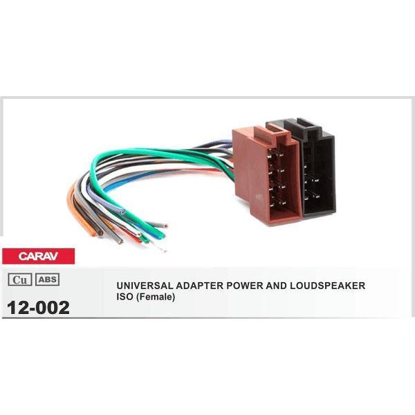 auto radio aansluitkabel / verloopkabel geschikt voor ISO (Female) / UNIVERSAL ADAPTER POWER AND LOUDSPEAKER Audiovolt 12-002