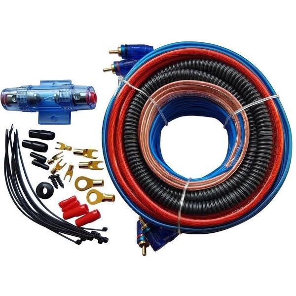 Kabelpakket 8GA / 10mm2 voor auto versterker of actieve subwoofer
