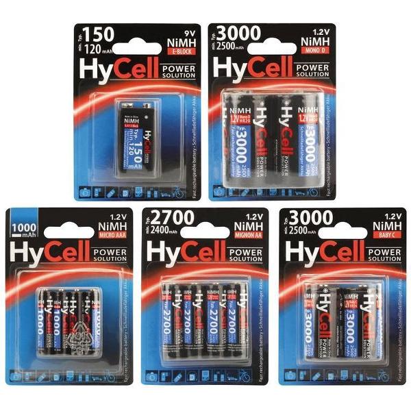 HyCell HR20 Oplaadbare D batterij (mono) NiMH 3000 mAh 1.2 V 2 stuk(s)