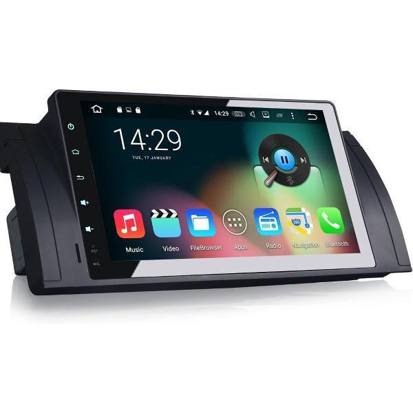 BMW 5 serie E39 E53 X5 M5 Full Touch Navigatiesysteem met Bluetooth Autoradio Aux en USB – Android 6.0 – Met Camera