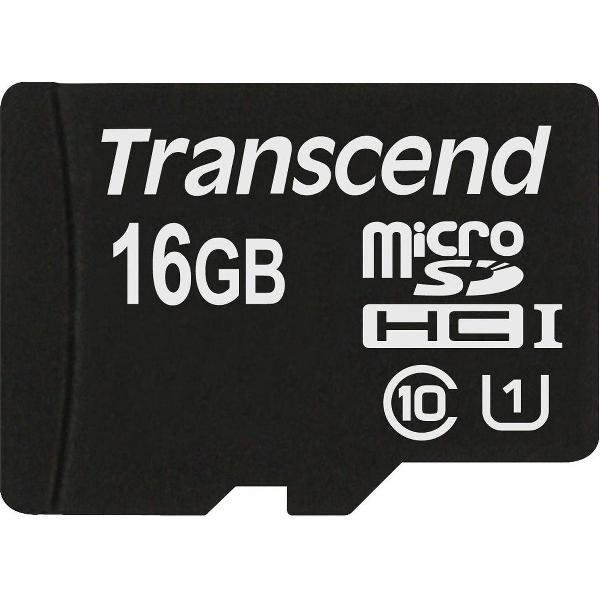 Transcend Premium UHS-I Micro SD kaart 16GB + adapter (300x)