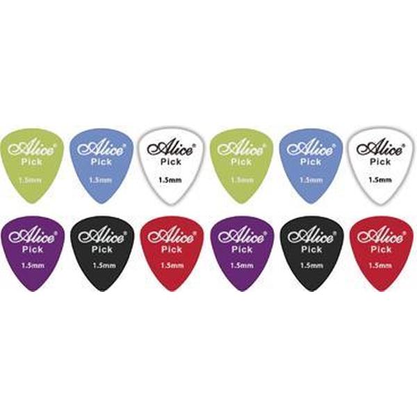 12 Nylon Gitaar plectrums 1.5 mm
