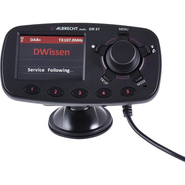 Albrecht DR57 DAB+ ontvanger Handsfree-functie, Zuignaphouder