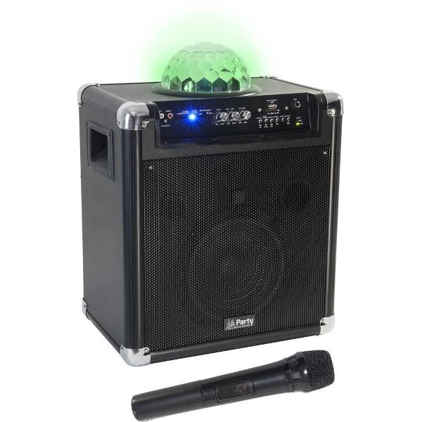 Mobiele Luidspreakerbox met Draadloze microfoon en ASTRO LED licht effect