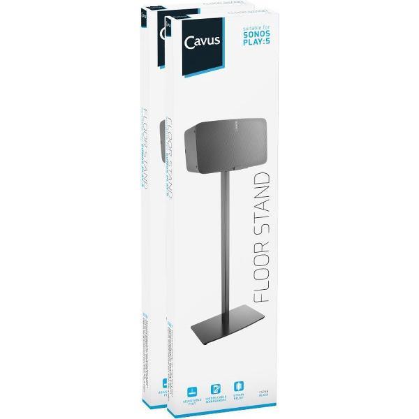 Cavus - CSP5B-SET - Set van 2 Vloerstandaard geschikt voor Sonos PLAY:5 speaker - Gen2 (v.a. 2015) - zwart