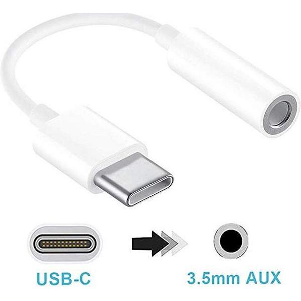 USB Type-C naar 3,5 mm AUX kabel Wit