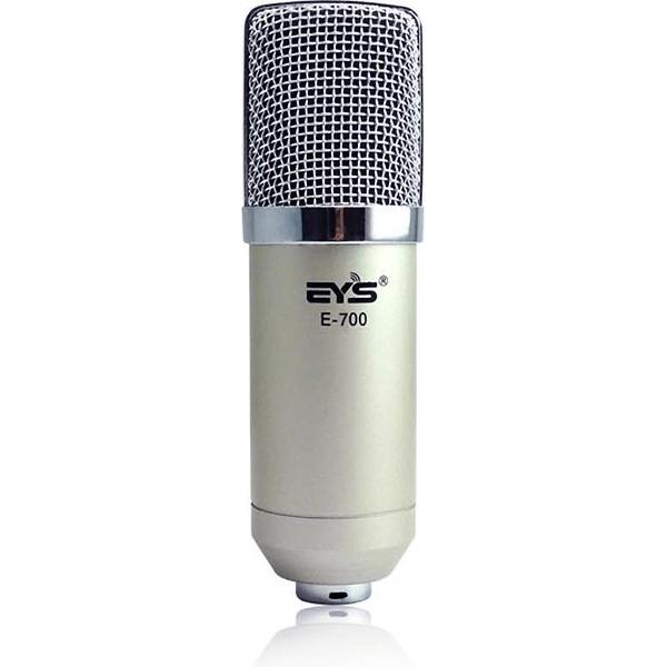 Studio condensator microfoon - direct op PC (5v) of 48v fantoomvoeding - EYS E-700