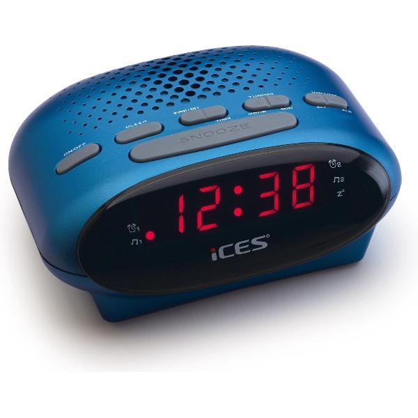 Ices ICR-210 Blue - Wekkerradio - Radio - Sleeptimer - FM-tuner