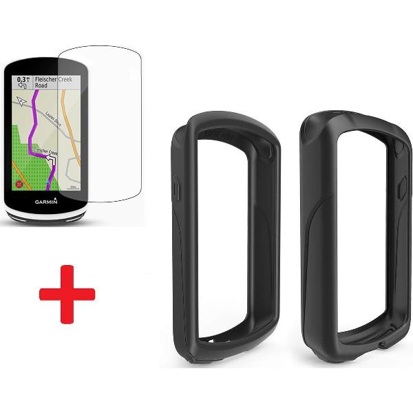 2-in-1 Screen Protector & Beschermhoes Case Cover voor Garmin Edge 1030 - Zwart