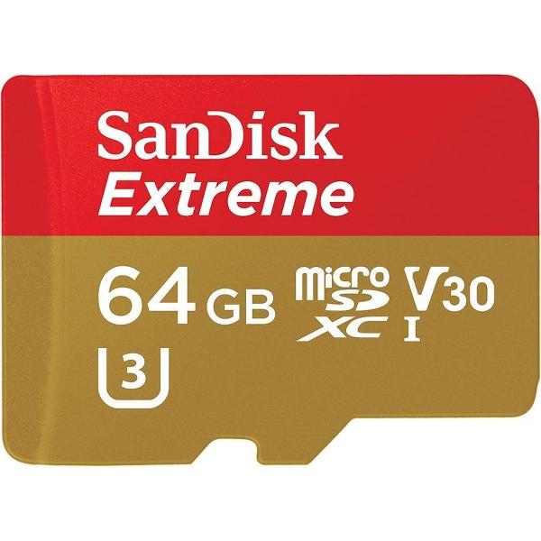 Sandisk Micro SDXC Extreme - 64 GB - Met adapter