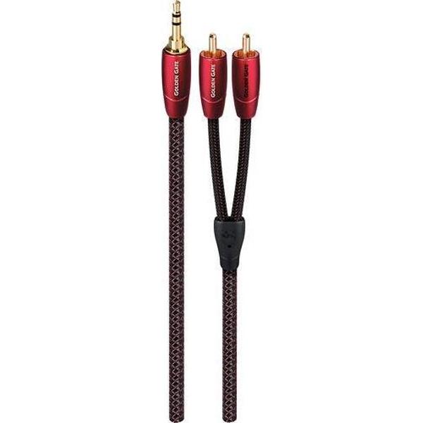 AudioQuest Golden Gate 3.5mm - 2xRCA 8m (mini jack naar tulp verloopkabel)