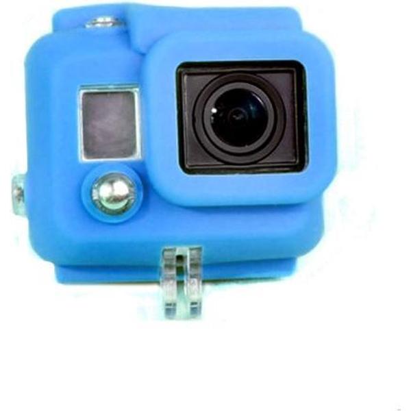 Gopro Hero 4 Silicone Case Hoes Blauw