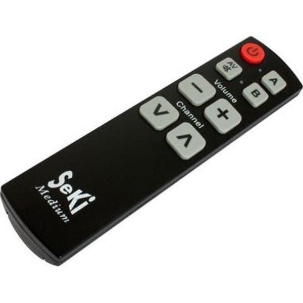 afstandsbediening voor senioren /slechtzienden /gehandicapten zelflerend Seki medium zwart