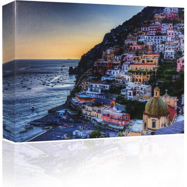 Sound Art - Canvas + Bluetooth speaker Houses On A Cliff (41 x 51cm)