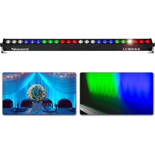 BeamZ LCB244 LED bar met totaal 24 LED´s verdeeld over 8 secties voor belichting van o.a. wanden