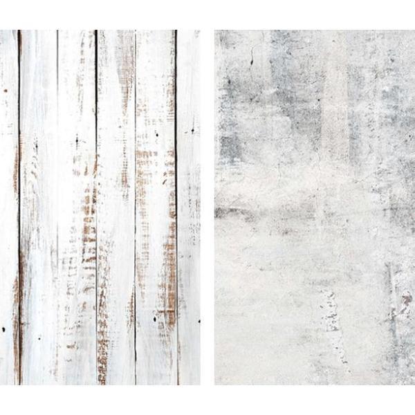 DW4Trading® Vinyl achtergrond dubbelzijdig voor food fotografie hout whitewash