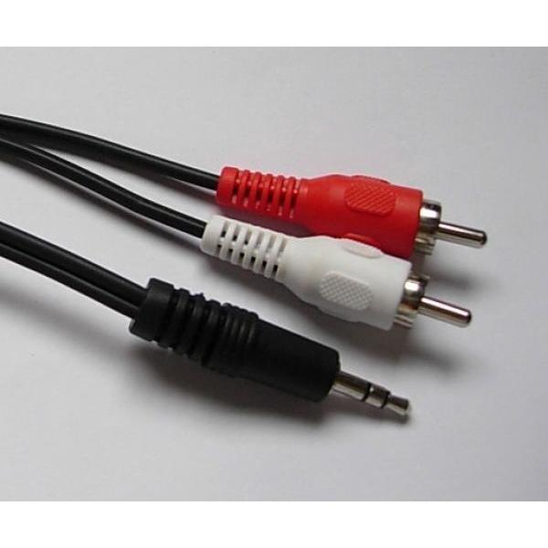 Vernikkelde Jack/Tulp audio kabel - 5 meter