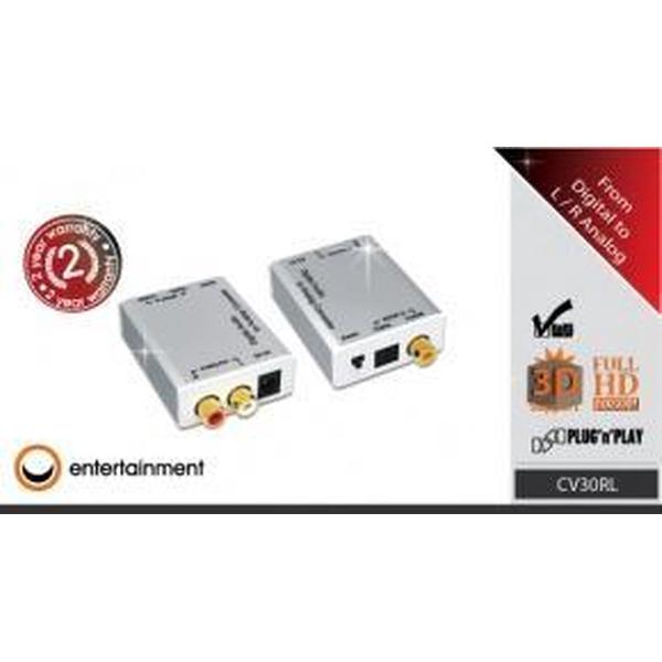 Ebode CV30RL Converter digi coaxial S/PDIF naar analoog RCA [SPDIF Coax -> RCA 90dB 20Hz-20KHz]