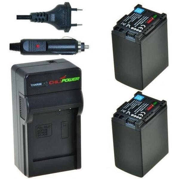ChiliPower BP-827 Canon Kit - Camera Batterij Set