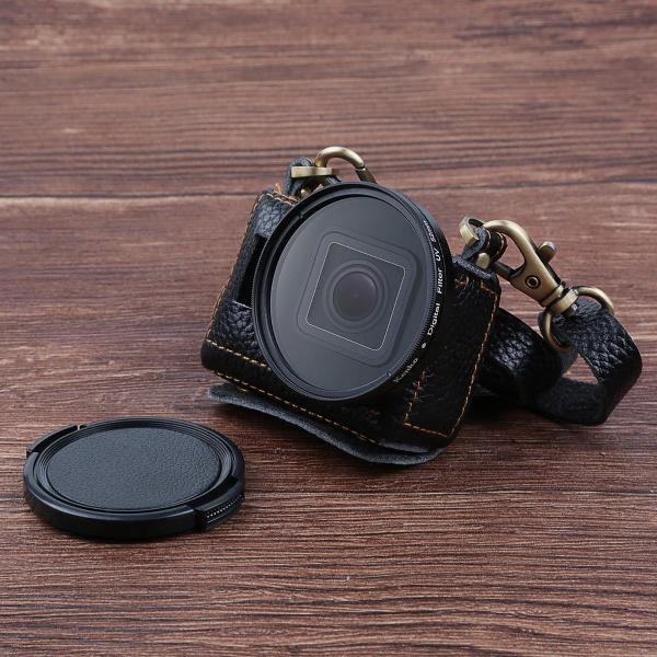 GoPro Hero Tasje Leer voor jouw Hero Camera 5 & 6 Zwart + Gratis 52mm UV filter & cap