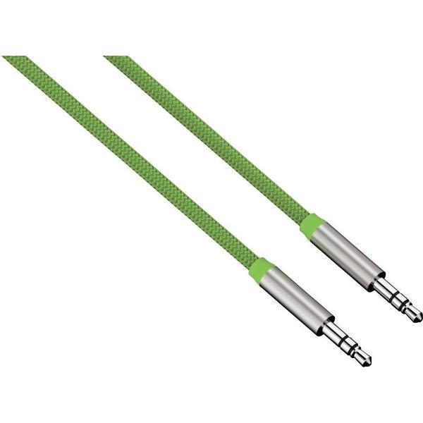 Hama Alunylon audiokabel jack 0.5m groen