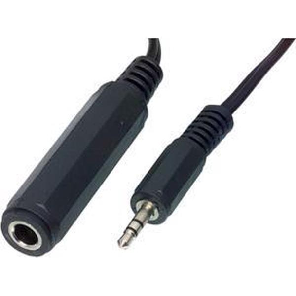 Audio / video kabel 3.5mm stereo jack plug - 6.35mm stereo jack socket 0,20 m