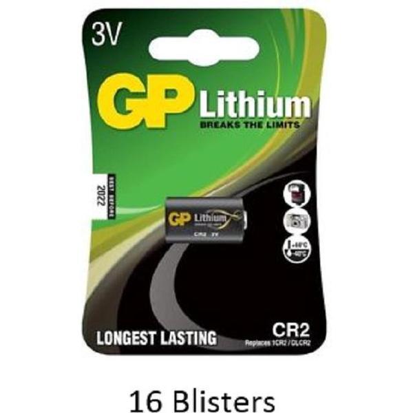 16 stuks (16 blisters a 1 stuks) GP Lithium CR-2 Li-Ion 3 V