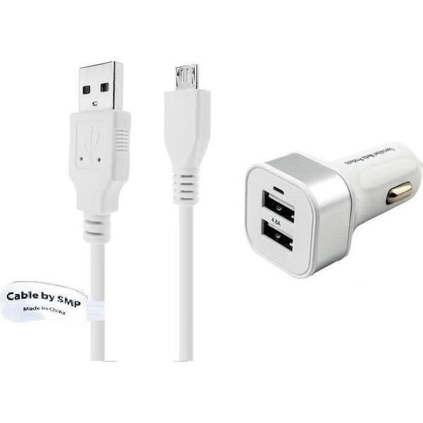 4,8A Auto oplader en 2,2 m oplaadkabel. Autolader adapter plug met stekker. Past ook op BlackBerry. o.a. Pearl 9100, Pearl 9105, Pearl Flip 8220, Pearl Flip 8230