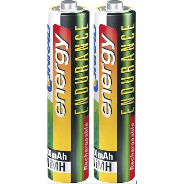 Oplaadbare AAA batterij (potlood) Conrad energy Endurance HR03 NiMH 1000 mAh 1.2 V 2 stuk(s)