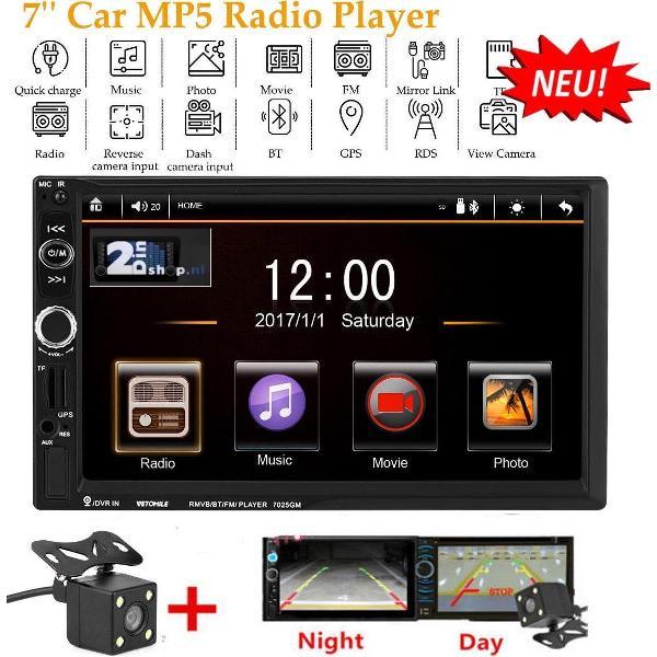 2DIN MULTIMEDIA NAVIGATIE SYSTEEM/MIRROR LINK +GRATIS CAMERA (SMAL FORMAAT)