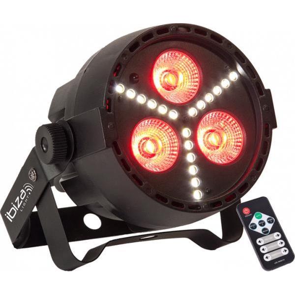 Ibiza Light - MINI PAR 4-IN-1 RGBW LED WITH SMD LED STROBE Compacte, DMX bestuurde PAR pro