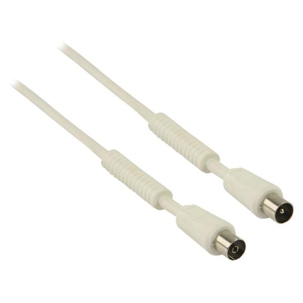 100 dB Coaxkabel Coax Male (IEC) - Coax Female (IEC) 1.00 m Wit