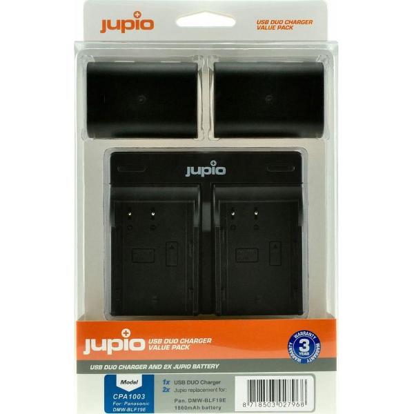 Jupio Kit: 2x Battery DMW-BLF19E 1860mAh + USB Dual Charger