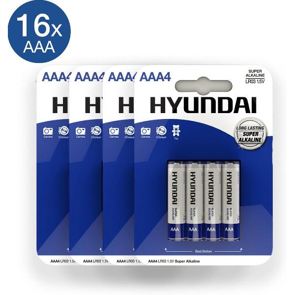 Hyundai - AAA Batterijen - Alkaline - 16 stuks