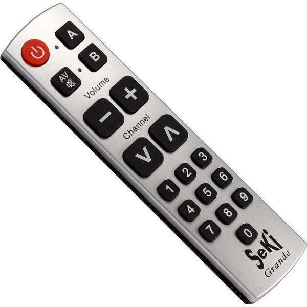 afstandsbediening voor senioren /slechtzienden /gehandicapten zelflerend Seki Grande zilver